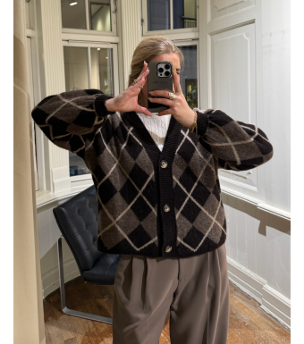 Opal Studio Pen Knit Cardigan, Brown