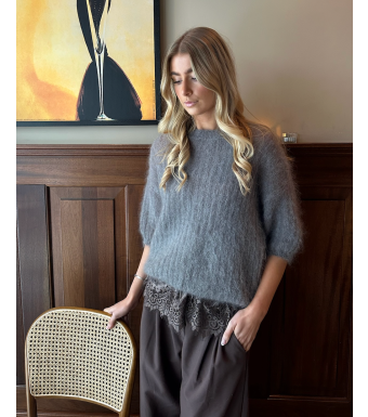 Opal Studio Mana Oversized Short Sleeve 80% Mohair, Stone