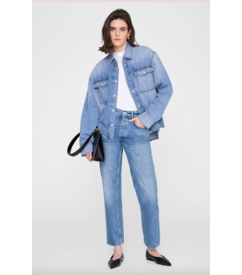 Anine Bing Paxton Shirt A-07-10673, Tidal Blue