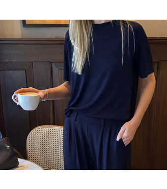 Opal Studio Amina Tee, Navy