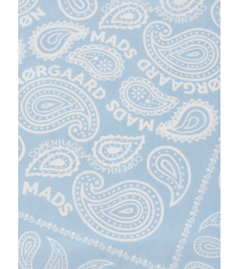 Mads Nørgaard Paisley Scarf Solid Soft Cotton, Cashmere Blue
