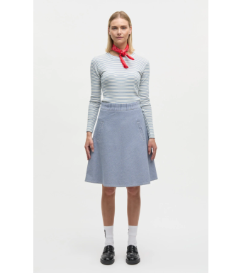 Mads Nørgaard Stelly Skirt Hickory Punk, Bright Cobalt