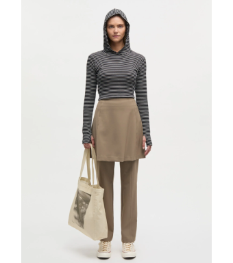 Mads Nørgaard Roberta Skirt Stretcht Nylon, Walnut