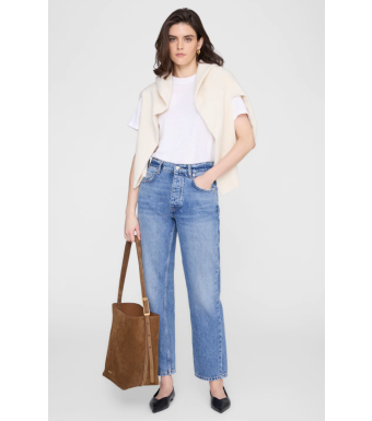 Anine Bing Elly Bucket Bag Suede, Tobacco