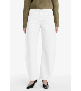 Frame The Bubble Crop, White New Fray