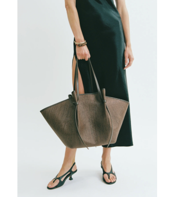 YUZEFI Xl Mochi Woven Raffia, Fudge